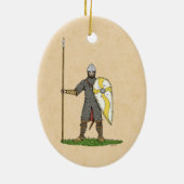 Medieval Norman Knight Circa 1066 Keramisch Ornament (Achterkant)