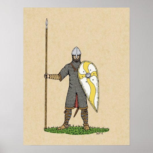Medieval Norman Knight Circa 1066 Poster (Voorkant)