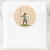 Medieval Norman Knight Circa 1066 Ronde Sticker (Tas)