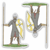 Medieval Norman Knight Circa 1066 Sticker (Voorkant)