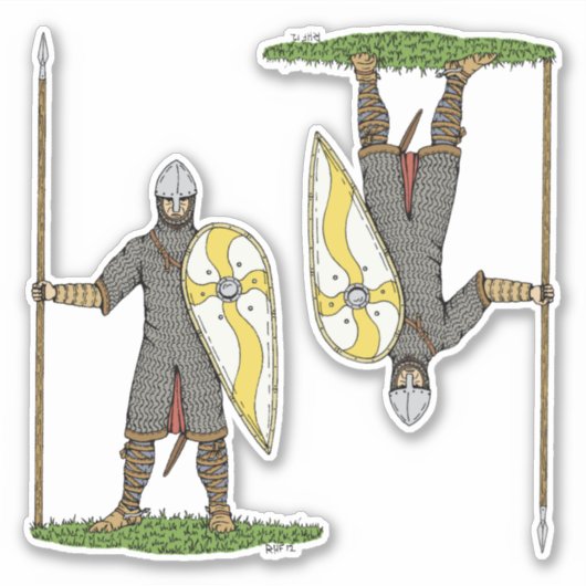 Medieval Norman Knight Circa 1066 Sticker (Voorkant)