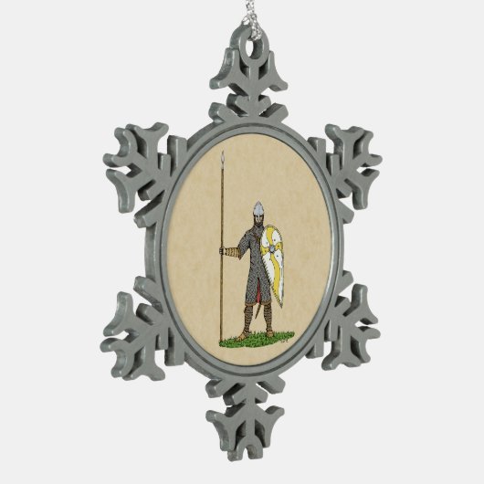 Medieval Norman Knight Circa 1066 Tin Sneeuwvlok Ornament (Links)