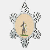 Medieval Norman Knight Circa 1066 Tin Sneeuwvlok Ornament (Rechts)