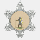 Medieval Norman Knight Circa 1066 Tin Sneeuwvlok Ornament (Voorkant)