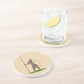 Medieval Norman Knight Circa 1066 Zandsteen Onderzetter (Zijkant)