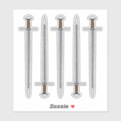 Medieval Norman Sword Sticker (Vel)