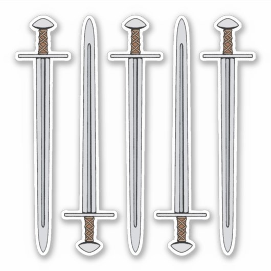 Medieval Norman Sword Sticker (Voorkant)
