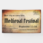 Medieval of Renaissance event Spandoek (Horizontaal)
