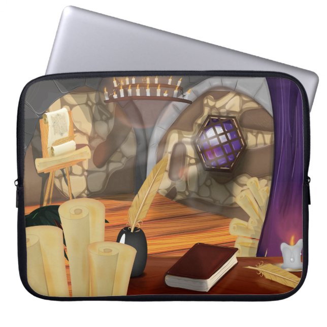 Medieval onderzoek laptop sleeve (Voorkant)