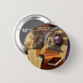Medieval onderzoek ronde button 5,7 cm (Voorkant /achterkant)