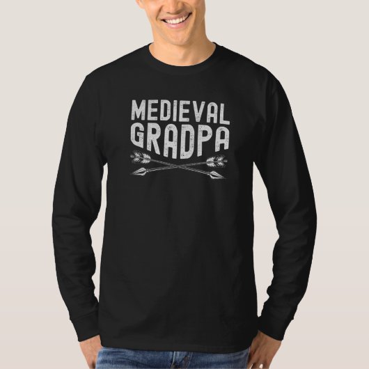 Medieval opa Bowman Arrow Bow Archer Archery T-shirt (Voorkant)