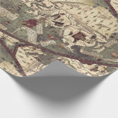 Medieval Oude Kaart Cadeaupapier (Hoek)