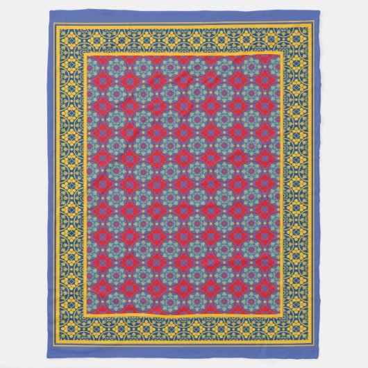 Medieval Patroon Fleece Deken (Voorkant)