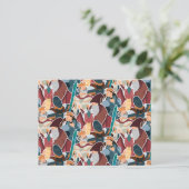 Medieval Pattern Knachten & Dragons Cute Summer Briefkaart (Staand voorkant)