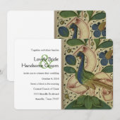 Medieval Pheasant Vintage Weddenschap Kaart (Voorkant / Achterkant)