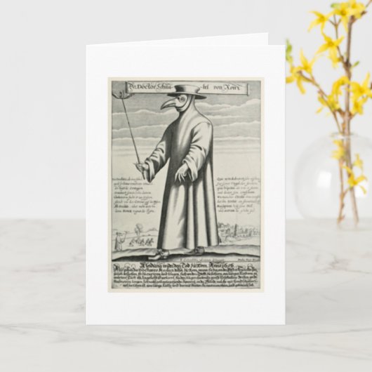 Medieval Plague Doctor Kaart (Gele Bloem)