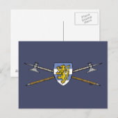 Medieval Poleaxen en Shield Briefkaart (Voorkant / Achterkant)