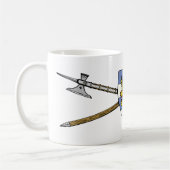 Medieval Poleaxen en Shield Koffiemok (Links)