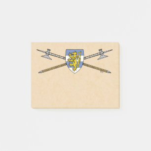 Medieval Poleaxen en Shield Post-it® Notes