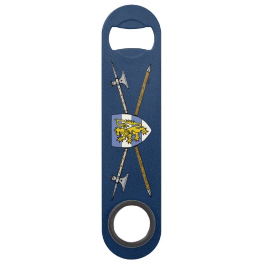 Medieval Poleaxen en Shield Speed Flessenopener (Achterkant)