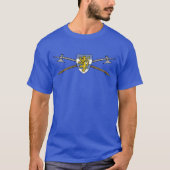 Medieval Poleaxen en Shield T-shirt (Voorkant)