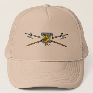 Medieval Poleaxen en Shield Trucker Pet