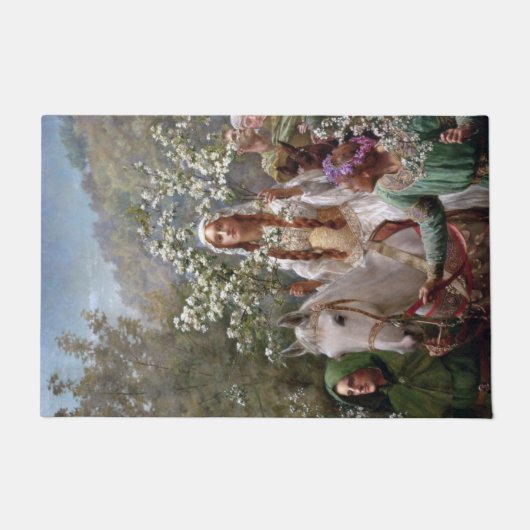 Medieval Queen Guinevere (by John Collier) Deurmat (Voorkant)