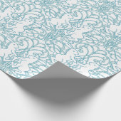 Medieval Rabbit Art Nouveau Botanical pattern Cadeaupapier (Hoek)