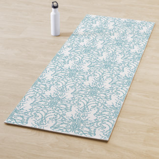 Medieval rabbit in art nouveau pattern yogamat