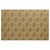 Medieval Rampant Lions Fleur de Lis Stof (Fat Quarter)