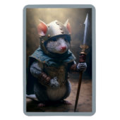Medieval Rat met Spear Magnet Magneet (Verticaal)