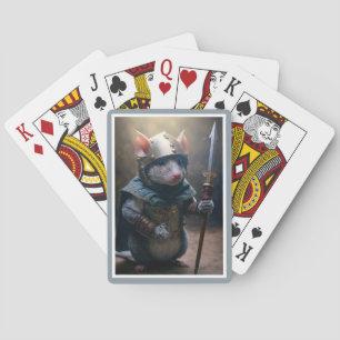 Medieval Rat met Spear-speelkaarten Pokerkaarten