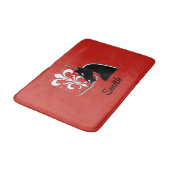 Medieval Red en Black Knight and Shield Badmat (Gekanteld)