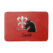 Medieval Red en Black Knight and Shield Badmat (Voorkant)