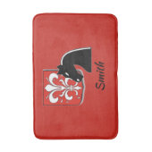 Medieval Red en Black Knight and Shield Badmat (Voorkant Verticaal)