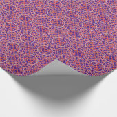 Medieval Red White Paars Wreater Leaves Romanesque Cadeaupapier (Hoek)