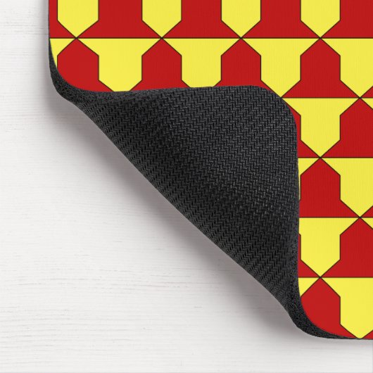 Medieval Red Yellow Ferrer Derby Heraldic Pattern Muismat (Hoek)