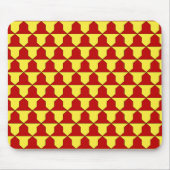 Medieval Red Yellow Ferrer Derby Heraldic Pattern Muismat (Voorkant)
