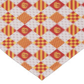 Medieval Red Yellow Vair Ermine Heraldic Pattern Tafelkleed (Gekanteld)