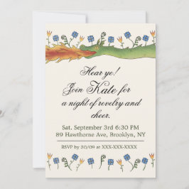 Medieval Ren Faire dragon Invitation Kaart