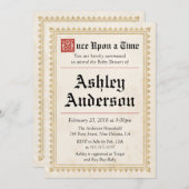 Medieval Renaissance Baby shower Kaart (Voorkant / Achterkant)