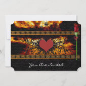 Medieval renaissance Clouds Wedding Invitations Kaart (Voorkant)