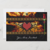 Medieval renaissance Clouds Wedding Invitations Kaart (Voorkant)