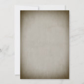 Medieval Renaissance Dark Parchment Wedding Kaart (Achterkant)