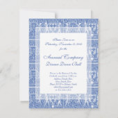 Medieval Renaissance Elegant Blue and White Kaart (Achterkant)