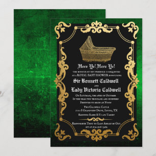 Medieval Renaissance Gothic Baby shower Kaart