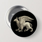 Medieval Renaissance Griffin Ronde Button 7,6 Cm (Voorkant /achterkant)
