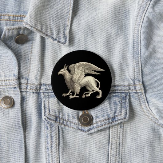 Medieval Renaissance Griffin Ronde Button 7,6 Cm (In situ)