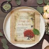 Medieval Renaissance Heartleaf Red Tree Tortelduif Kaart