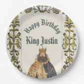 Medieval Renaissance King Birthday Papieren Bordje (Voorkant)